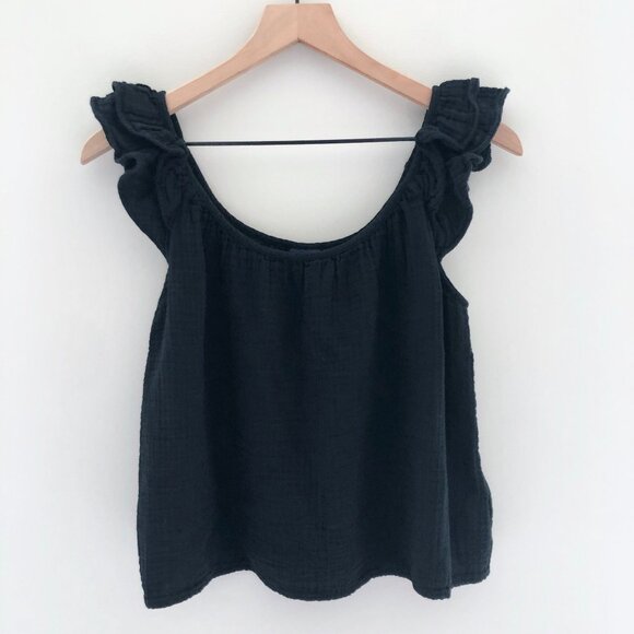 GAP Tops - Gap Crinkle Gauze Ruffle Tank Top